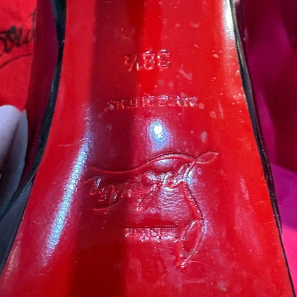 Christian Louboutin Black Patent Leather Bianca 140 Pumps